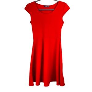 Pinc beautiful bright red A line dress